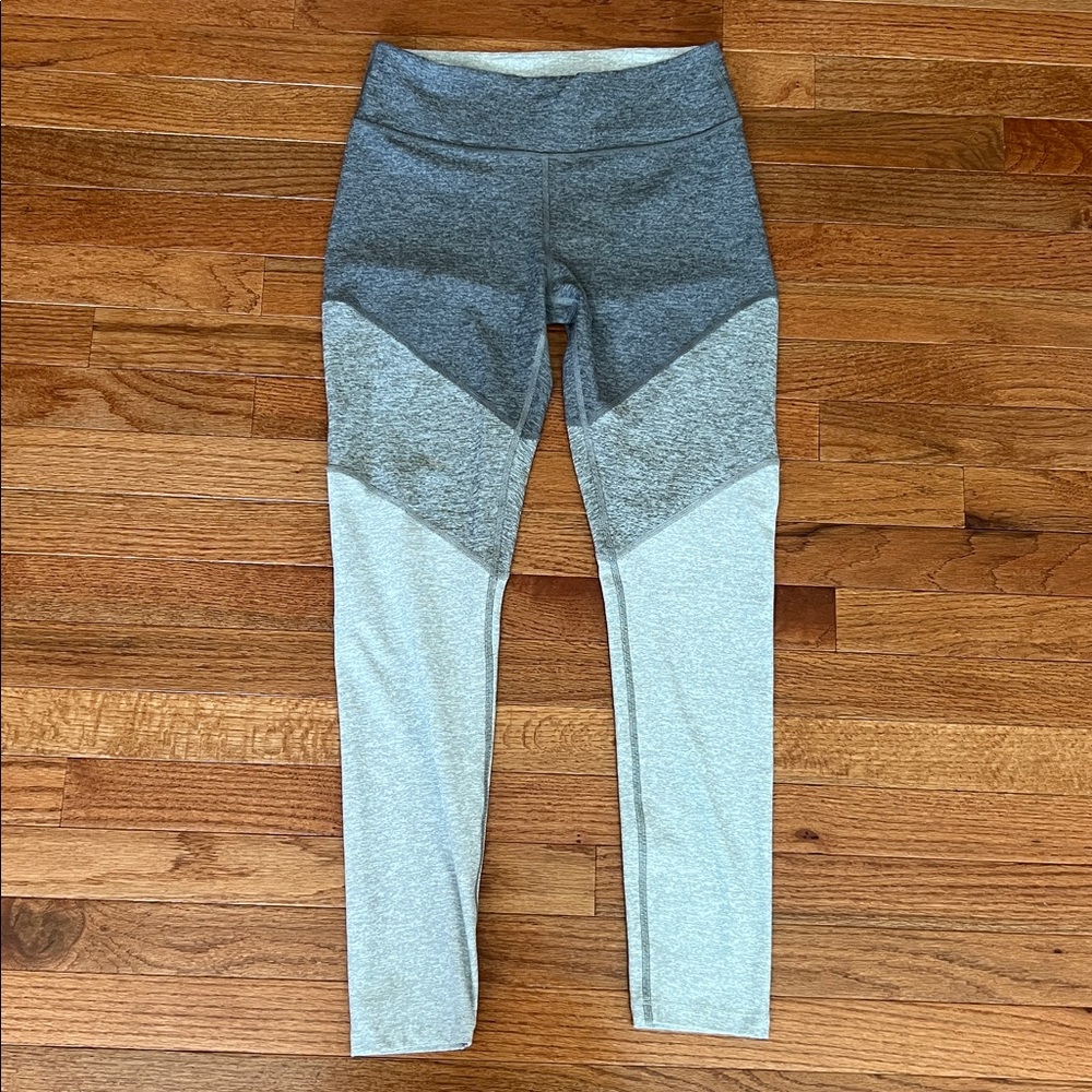 Outdoor Voices Gray Colorblock High Waisted Leggings Women’s Size Medium